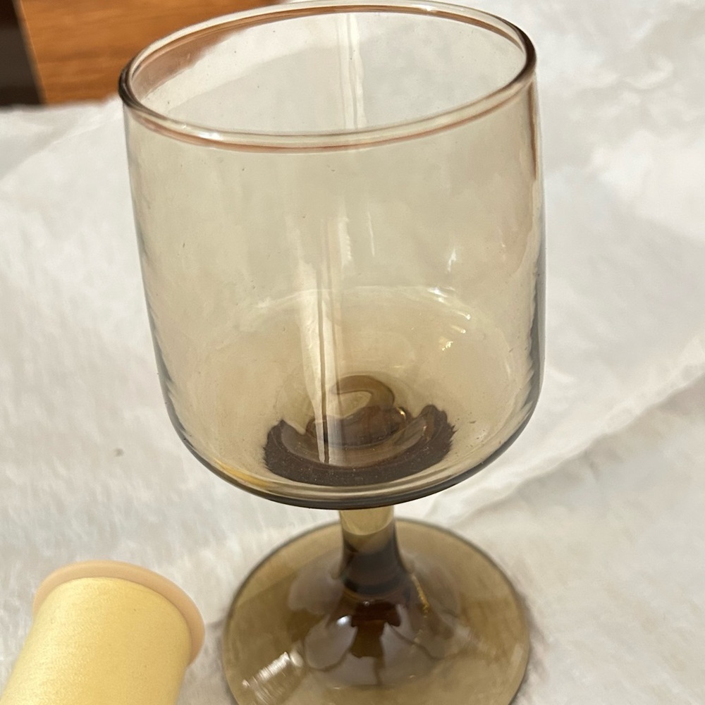 Elegant Amber Wine Glass